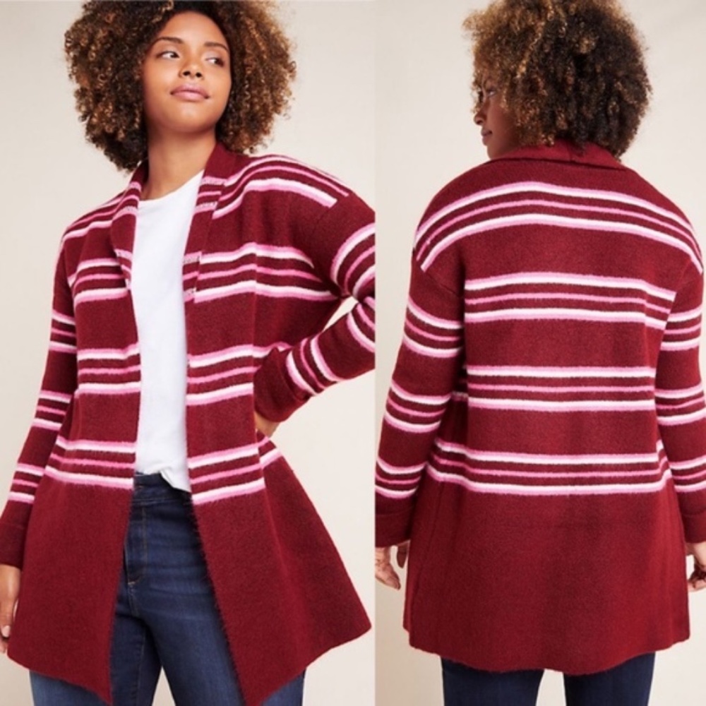 Anthropologie Evelyn Stripe Cozy Cardigan S New - Picture 7 of 13